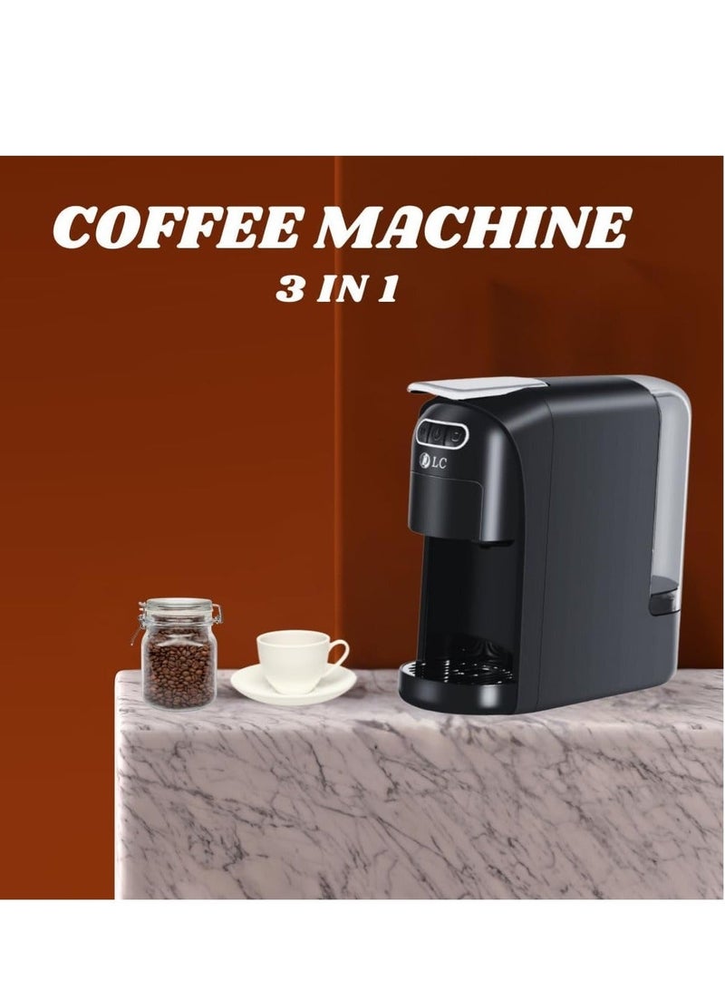 ال سي ماكينة تحضير القهوة 3 في 1 DLC-7321 سعة 700 مل بقوة 1400 واط وضغط 15 بار - Image 1
