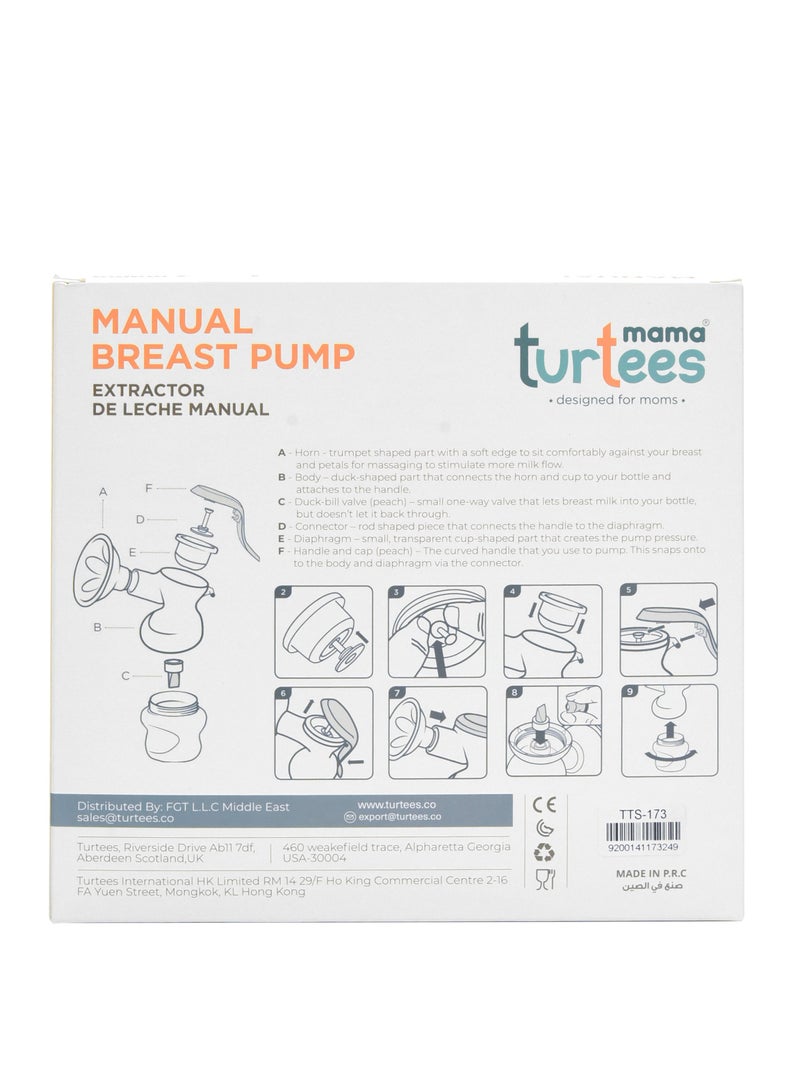 turtees Manual Silicone Breast Pump With Adjustable Suction And Accessories - Image 2