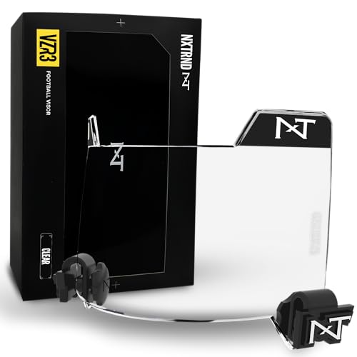 NXT NXTRND Nxtrnd VZR3 Football Visor, Curved Lens Technology, Fits Adult & Youth Football Helmets (Clear) - Image 1