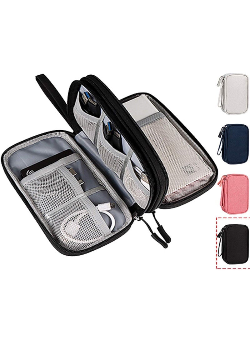 Captaintech Electronic Organizer Travel USB Cable Accessories Bag/Case Waterproof for Power Bank Charging Cords Chargers Mouse Earphones Flash Drive  - Image 1