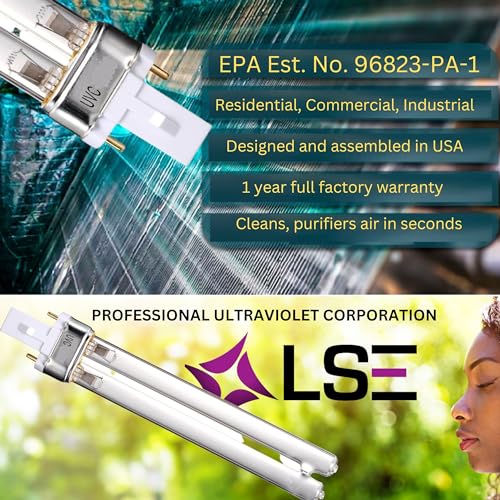 LSE Lighting 9W UV Bulb | Compatible with AquaTop UVE9, CF400, CF500, UVCP-9 | Square 2-Pin Base | Submersible & Canister UV Systems | Designed in USA - Image 5