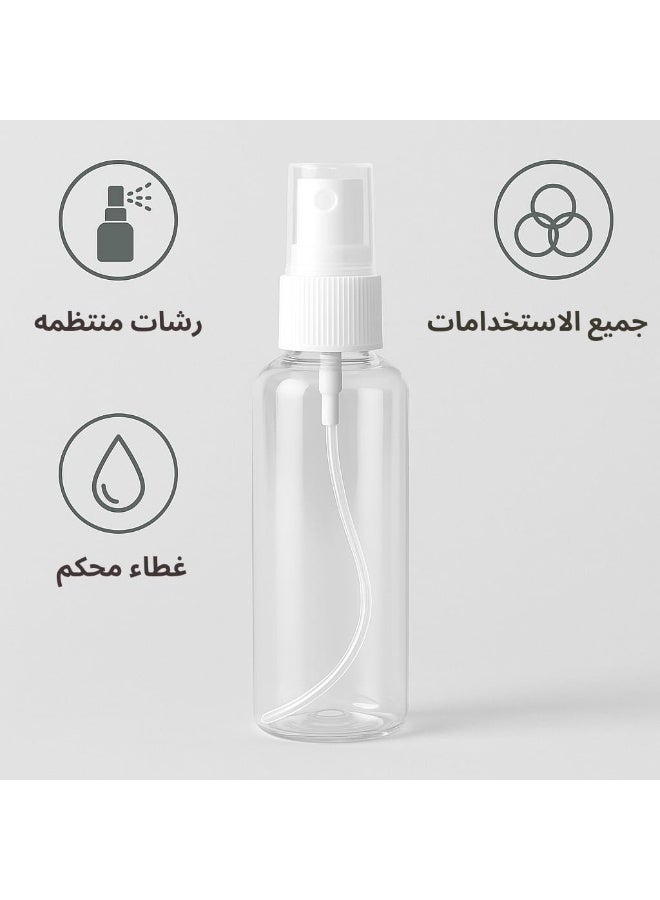 Transparent Refillable Spray Bottle 100ml – Leak-Proof, Multi-Purpose, Travel-Friendly – Pack of 4 - Image 4