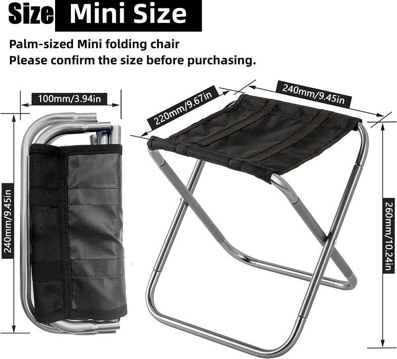 Lyhlya Portable Mini Folding Stool Small Camping Stool Mortable Stool Can Hold Up To 150 Lbs - Image 4