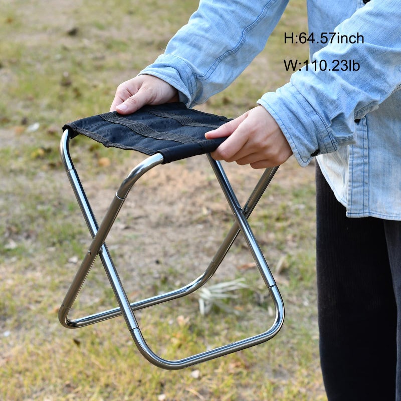 Lyhlya Portable Mini Folding Stool Small Camping Stool Mortable Stool Can Hold Up To 150 Lbs - Image 3