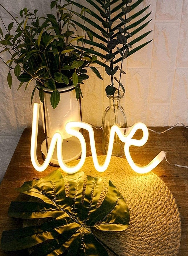 Desi BAE Love Neon LED Light Sign for Room Decoration Accessory, Table Decoration, Gifts, Night Light with (USB+Battery) (WARM WHITE) - Image 1