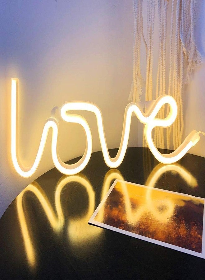 Desi BAE Love Neon LED Light Sign for Room Decoration Accessory, Table Decoration, Gifts, Night Light with (USB+Battery) (WARM WHITE) - Image 5