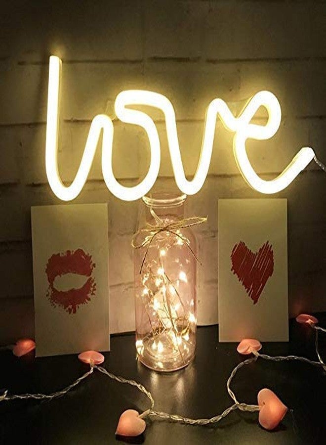 Desi BAE Love Neon LED Light Sign for Room Decoration Accessory, Table Decoration, Gifts, Night Light with (USB+Battery) (WARM WHITE) - Image 4