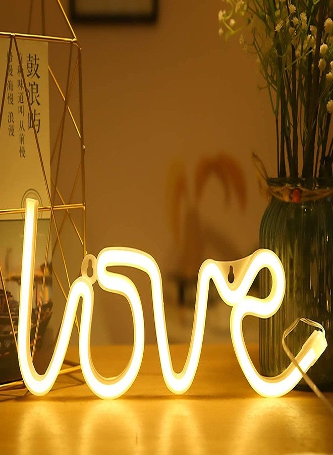 Desi BAE Love Neon LED Light Sign for Room Decoration Accessory, Table Decoration, Gifts, Night Light with (USB+Battery) (WARM WHITE) - Image 2