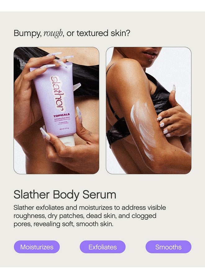 Topicals Slather Exfoliating Body Serum - With Retinol, Squalane, Urea and AHAs for Bumpy, Rough or Textured Skin - AHA Exfoliating Serum for Body (5 Fl Oz) - Image 2