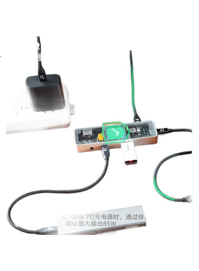 Dockcase Multi-Port Docking Station With Screen, Smart Type-C Expansion Hub For Macbook, Apple Computer Adapter, Usb-C To Gigabit Ethernet, Laptop Hdmi High-Definition 4K 60Hz Desktop Expansion Dock - Image 1