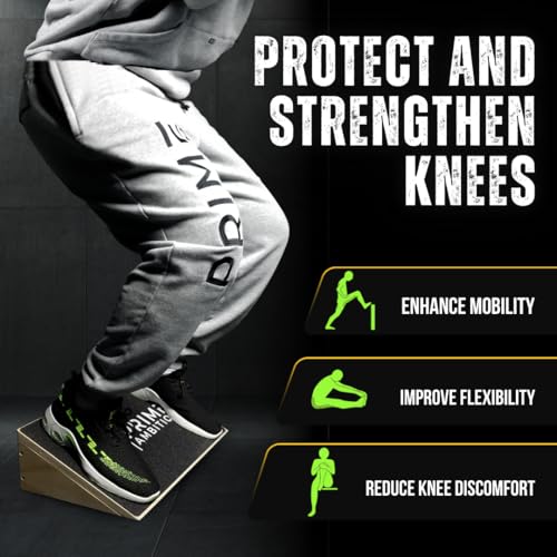 PRIME AMBITION Premium Knees Over Toes Slant Board for Calf Stretching - Athletic Performance, Training Slant Board for Squats - Slanted Squat Board Non-Slip Surface - 25 Degree Incline, 1000 Lbs Weight Capacity - Image 4