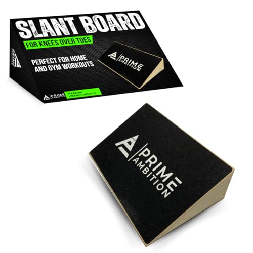 PRIME AMBITION Premium Knees Over Toes Slant Board for Calf Stretching - Athletic Performance, Training Slant Board for Squats - Slanted Squat Board Non-Slip Surface - 25 Degree Incline, 1000 Lbs Weight Capacity - Image 2