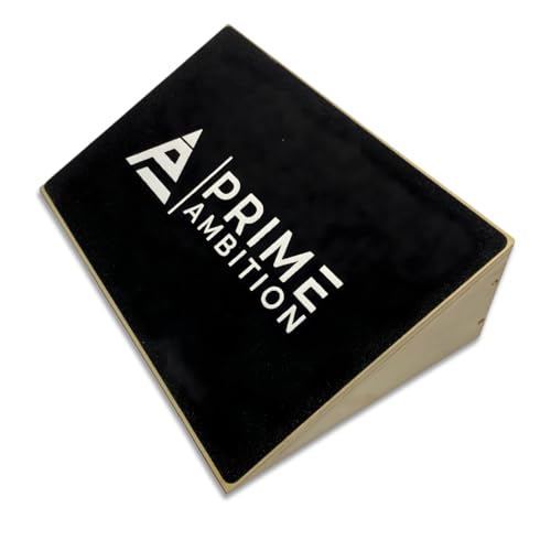 PRIME AMBITION Premium Knees Over Toes Slant Board for Calf Stretching - Athletic Performance, Training Slant Board for Squats - Slanted Squat Board Non-Slip Surface - 25 Degree Incline, 1000 Lbs Weight Capacity - Image 1