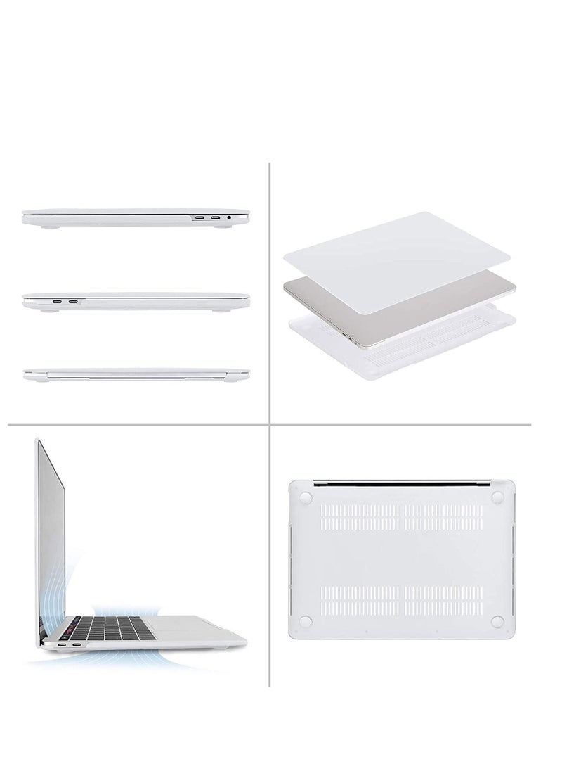 MacBook Air 13 Inch Case 2017 2016 2015 Older Version A1466 A1369 Soft Touch Hard Shell Cover For White
