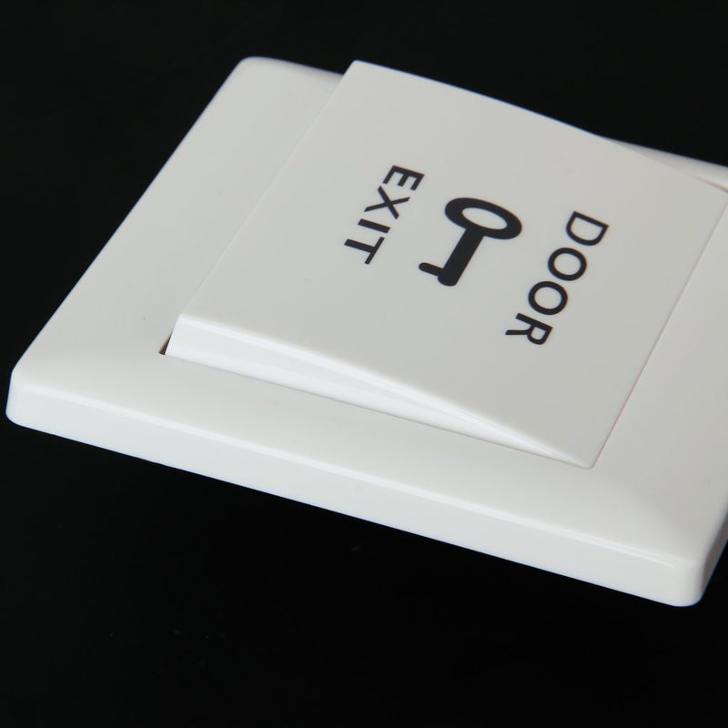 Bectro زر خروج دفع من البلاستيك المقاوم للحريق للتحكم في الوصول الكهربائي (أبيض، 86x86 مم) - Image 4