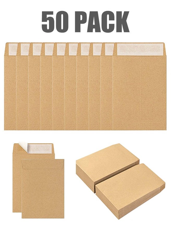 Beyond Brown Coin Envelopes, Envelope Mailers, Kraft Self Adhesive Seed Envelopes for Small Items Parts, Wages, Notes, Beads, Garden, Office (50 Pack)  - Image 1