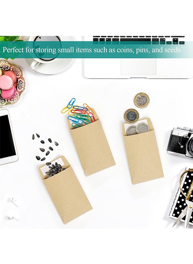 Beyond Brown Coin Envelopes, Envelope Mailers, Kraft Self Adhesive Seed Envelopes for Small Items Parts, Wages, Notes, Beads, Garden, Office (50 Pack)  - Image 2