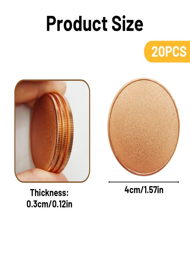 Play as Pro 20 Pack Copper Coins, 3mm Thick Round Copper Discs, 40mm Custom Challenge Coins, Heavy Duty for DIY Crafts, Birthday, Travel, Commemorative & Collection - Image 2
