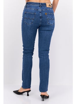 Robe Di Kappa Women Slim Fit Washed Stretchable Jeans, Blue  - Image 3