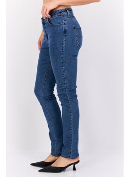 Robe Di Kappa Women Slim Fit Washed Stretchable Jeans, Blue  - Image 2