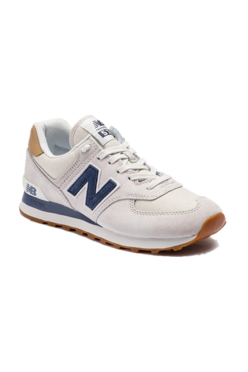 New Balance 574 Low Top Colorblock Sneakers Beige/Light Blue/Brown - Image 1