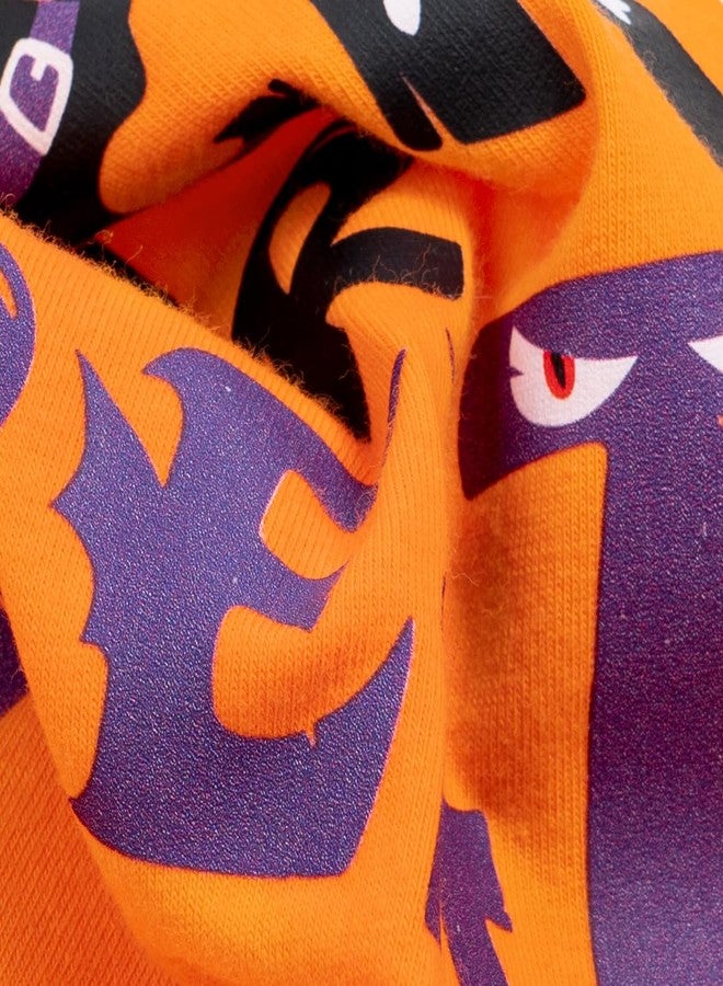 فيت وورم تيشيرت Fitwarm للكلاب بتصميم "خدعة أم حلوى" للهالوين، أزياء مرحة للكلاب الصغيرة (ذكور وإناث)، ملابس للحيوانات الأليفة، أسود، برتقالي، متوسط - Image 4