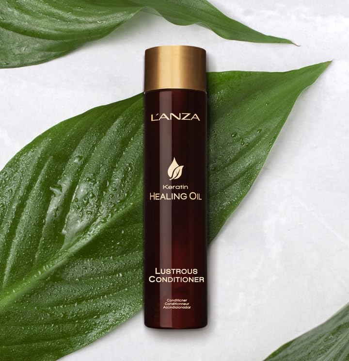 LANZA L'ANZA Keratin Healing Oil Conditioner for Dry Damaged Hair, Moisturizing, Detangles, Reduces Breakage, Adds Shine, Anti-Frizz, Color Safe Anti-Humidity Strengthening Care, Sulfate Free (1.7 Fl Oz) - Image 3