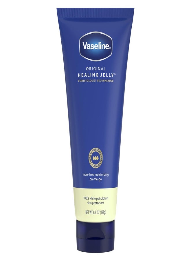Vaseline Original Healing Jelly 100% White Petrolatum Skin Protectant 1 ct for Mess-Free Moisturizing On-the-Go, with 3x Purified Purity-Guaranteed Formula, 6.8 OZ - Image 1