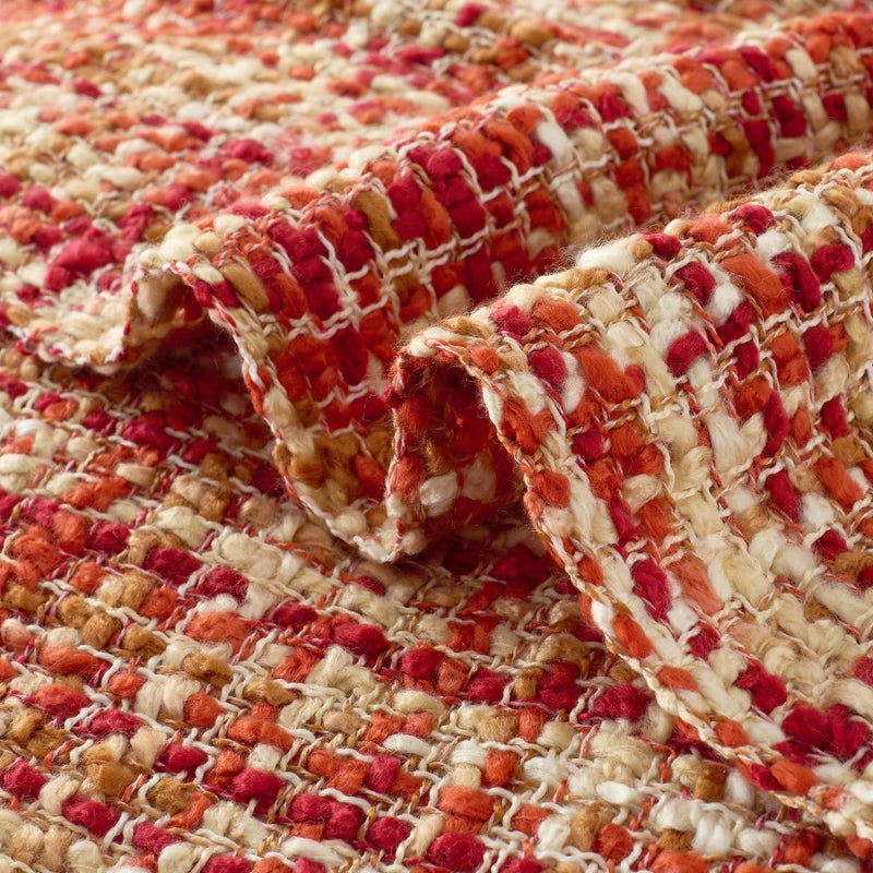 GINAMUSE Multi-Color Dark Red Cable Woven Throw Blanket for Couch,50"X60" Boho Style Textured Blankets for Home Decor,Super Soft Warm Cozy Chunky Blanket with Decorative Tassels for Bed - Image 3