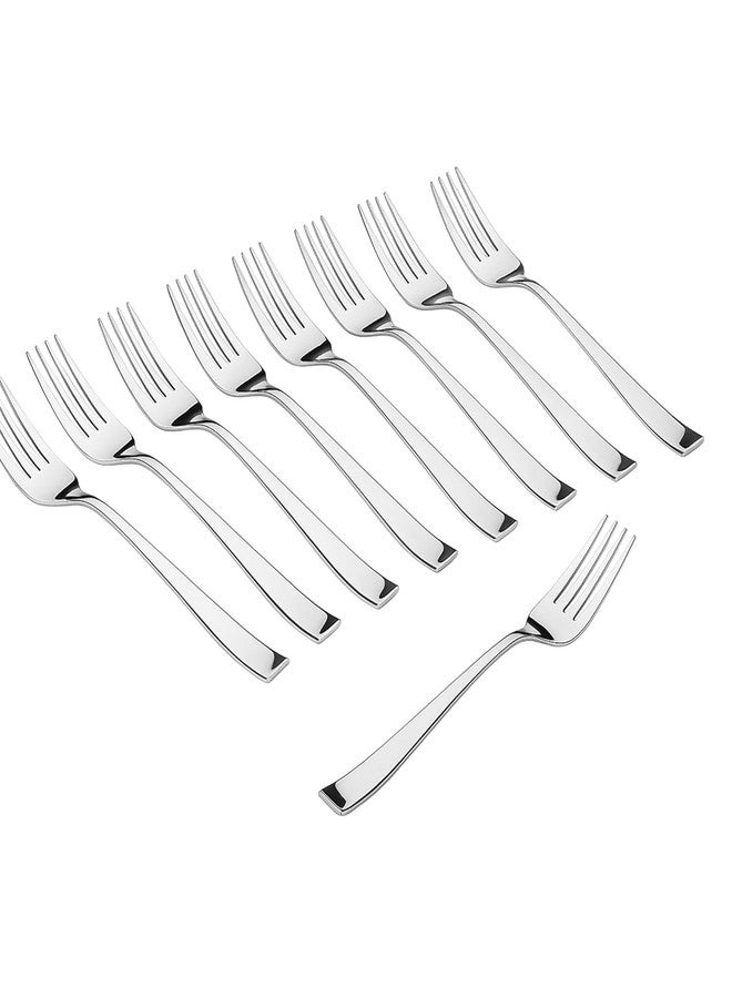 VishList 12 Pieces Stainless Steel Dinner Forks Set for Home & Kitchen, 15.5 cm Long, Fruit Fork for Dining Table, Dining Tableware Cutlery Set, Silver - Image 1