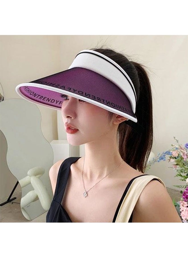 ZCM-HAPPY Summer Unisex Outdoor Sports Bare UV Protection Hat Visor Breathable Sun Visor  - Image 4