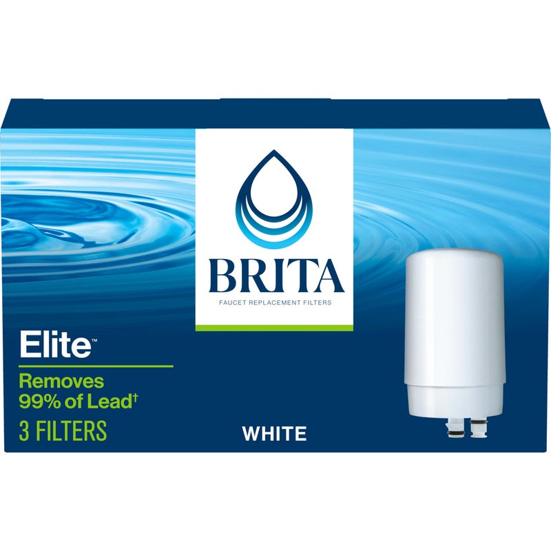 Brita Replacement Water Filter for Faucet Mount Removes 99 of Lead Sink Filtration System White 3 Count