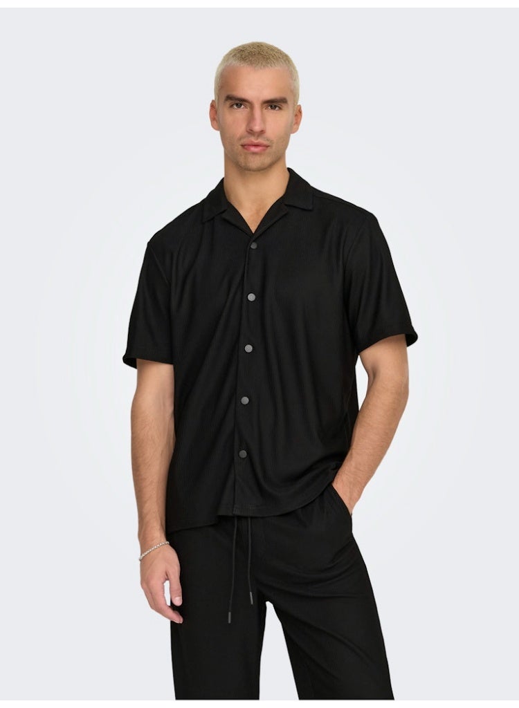 Only & Sons Men's Polyester Short Sleeve Shirt - Image 1