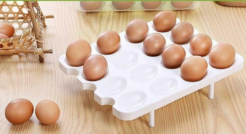 FYCAN Plastic 32 Grid Egg Storage Container Box with Lid and Tray Egg Carrier Cases Refrigerator Fridge Kitchen Food Storage Box Outdoor - Image 3