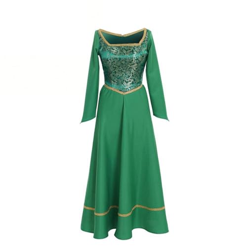 Fortunehouse Princess Cosplay Costume for Women Fancy Halloween Green Dress - Image 1