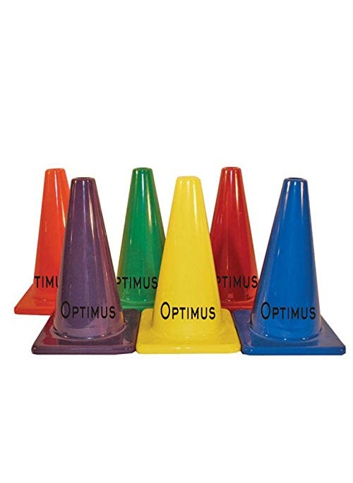 Optimus Optimus 12 Inch Space Marker Cones Set of 6 for Football Cricket Soccer Hockey Field Agility Exercise Sports Training  - Image 1