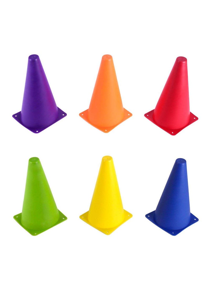 Optimus Optimus 12 Inch Space Marker Cones Set of 6 for Football Cricket Soccer Hockey Field Agility Exercise Sports Training  - Image 3