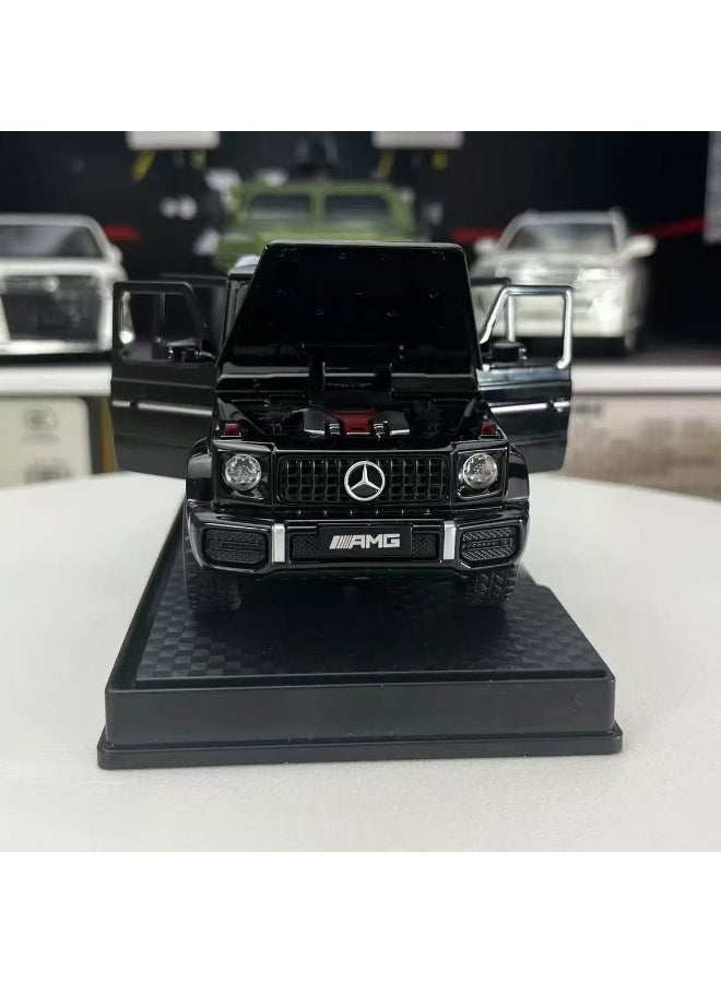 سيارة مرسيدس-بنز جي كلاس amg G63 كونسبت – مجسّم معدني اسود فاخر بأبواب قابلة للفتح، مثالي للهدايا، ولمكاتب العمل، وغرف الأطفال، وهواة جمع المجسّمات. - Image 3