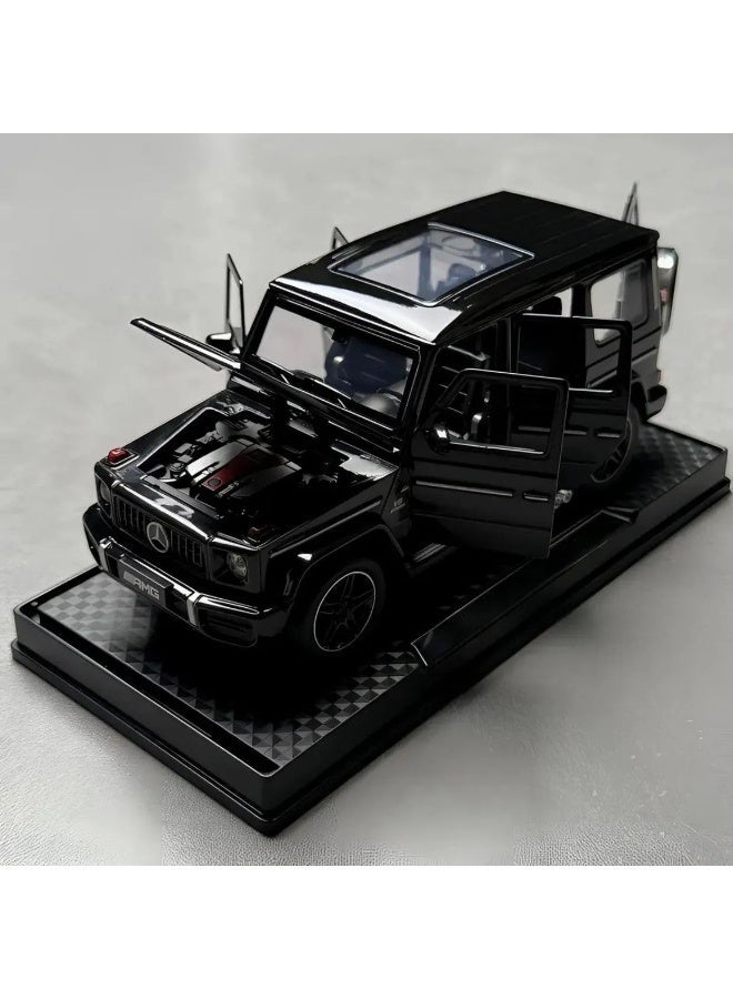 سيارة مرسيدس-بنز جي كلاس amg G63 كونسبت – مجسّم معدني اسود فاخر بأبواب قابلة للفتح، مثالي للهدايا، ولمكاتب العمل، وغرف الأطفال، وهواة جمع المجسّمات. - Image 2