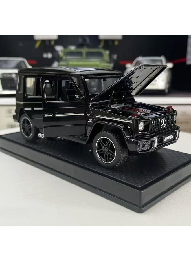 سيارة مرسيدس-بنز جي كلاس amg G63 كونسبت – مجسّم معدني اسود فاخر بأبواب قابلة للفتح، مثالي للهدايا، ولمكاتب العمل، وغرف الأطفال، وهواة جمع المجسّمات. - Image 4