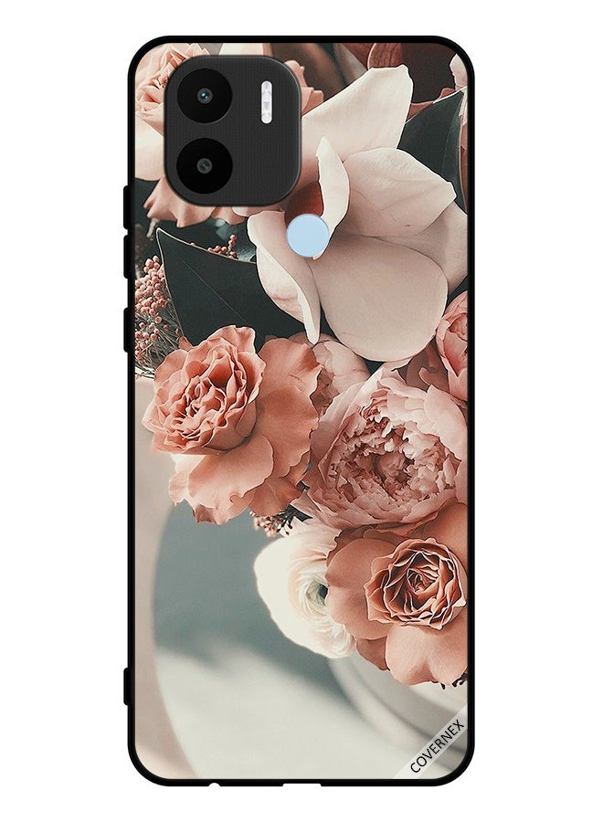 Covernex Protective Case Cover For Xiaomi Redmi A1 Plus Bouquet Of Beautiful Peach Flowers - Image 1