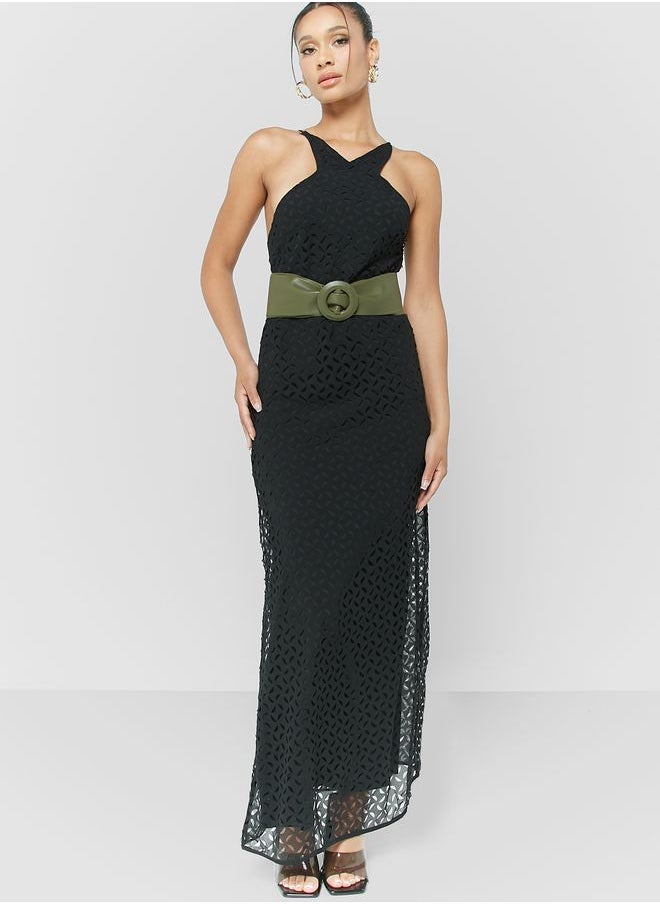 TOPSHOP - Openwork Detail  Dress - Image 1
