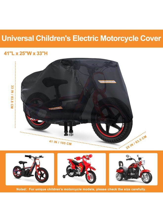 GRABADO Kids Bike Cover Waterproof Outdoor,GRABADO Heavy Duty 420D Kids Motorcycle Bike Cover,Universal Children's Tricycle Cover with 4 Reflective Strips and Windproof Buckle,Small Kids Ride On Toy Car Cover - Image 5