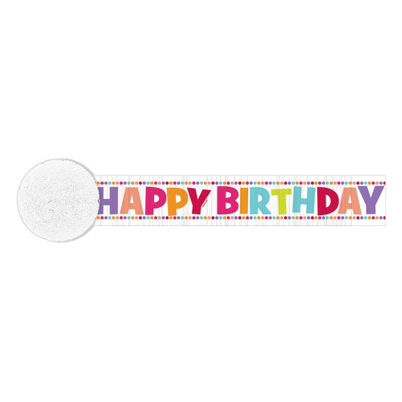 Amscan Happy Birthday Girl Pastel Party Streamer Decoration 1 piece Multi Color
