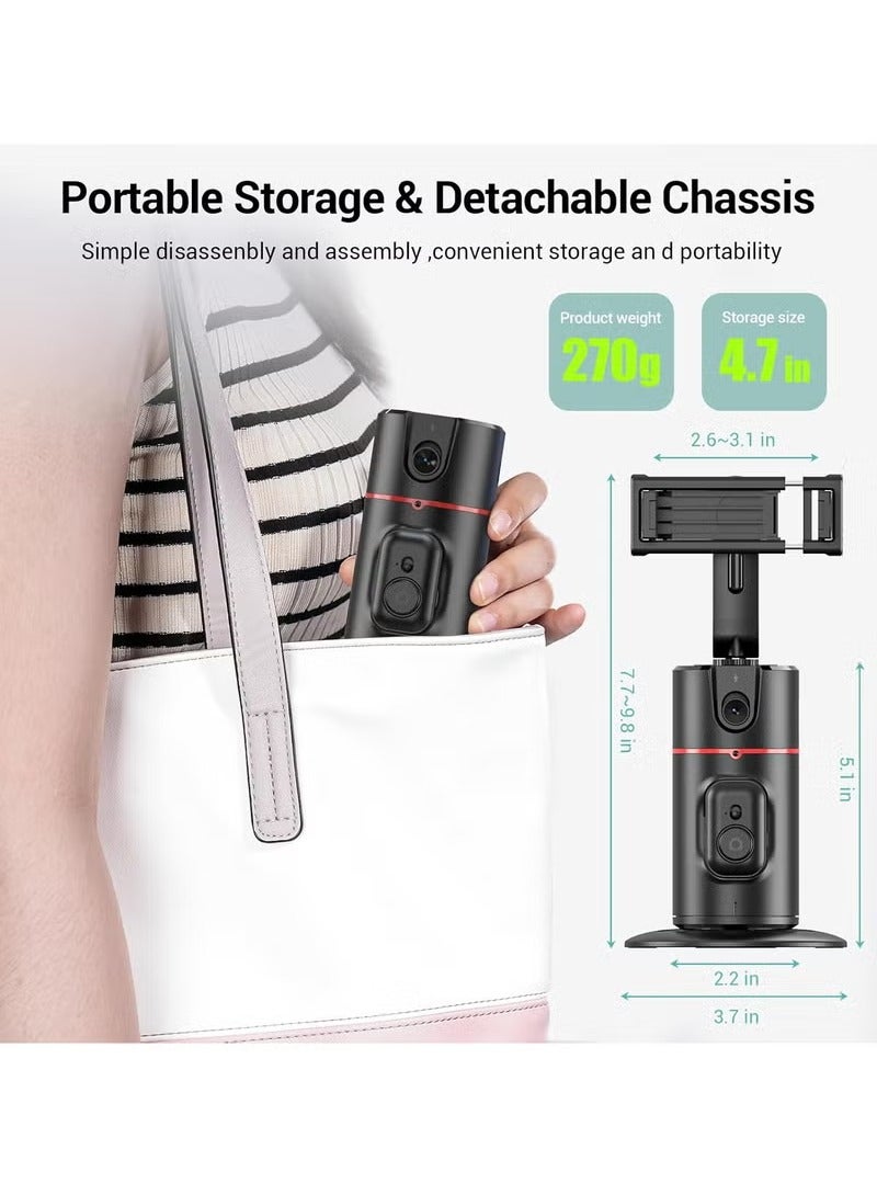 MIGOFAST Auto Face Tracking Tripod 360° Rotating  Auto Tracking Phone Holder with Remote & Gesture Control No App Required Smart Camera Stand for Vlog TikTok Live Video Recording - Image 5
