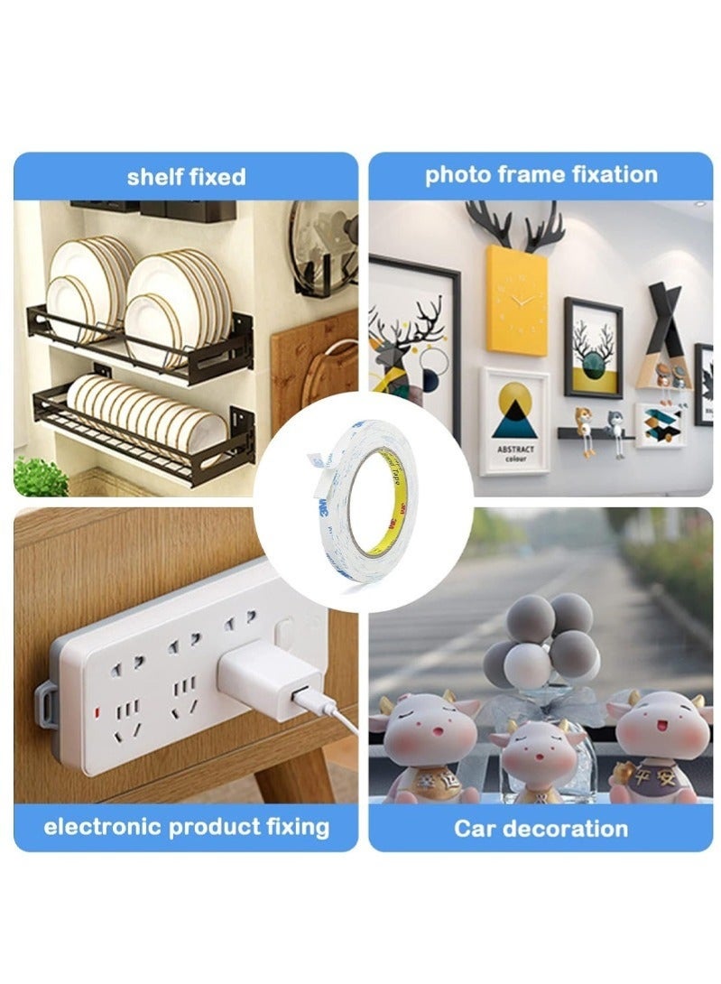 3M 4PCS Double Sided Tape 1cm*3meter, Mounting Tape Heavy Duty, Removeable PE Foam Tape Strips, Strong Adhesive Tape Waterproof Free Damage for Paint Wall Picture Hanging Poster - Image 3