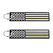 Great 1 Thin Gold Line American Flag Keychain Tag with Key Ring Carabiner 2Pack Emergency DispatcherTow Truck DriverSecurity Guard - Image 2