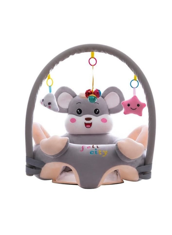 Baby Sitting & Standing Educational Toy – Soft Imported Plush with Anklet | Infant Training Support Stand 