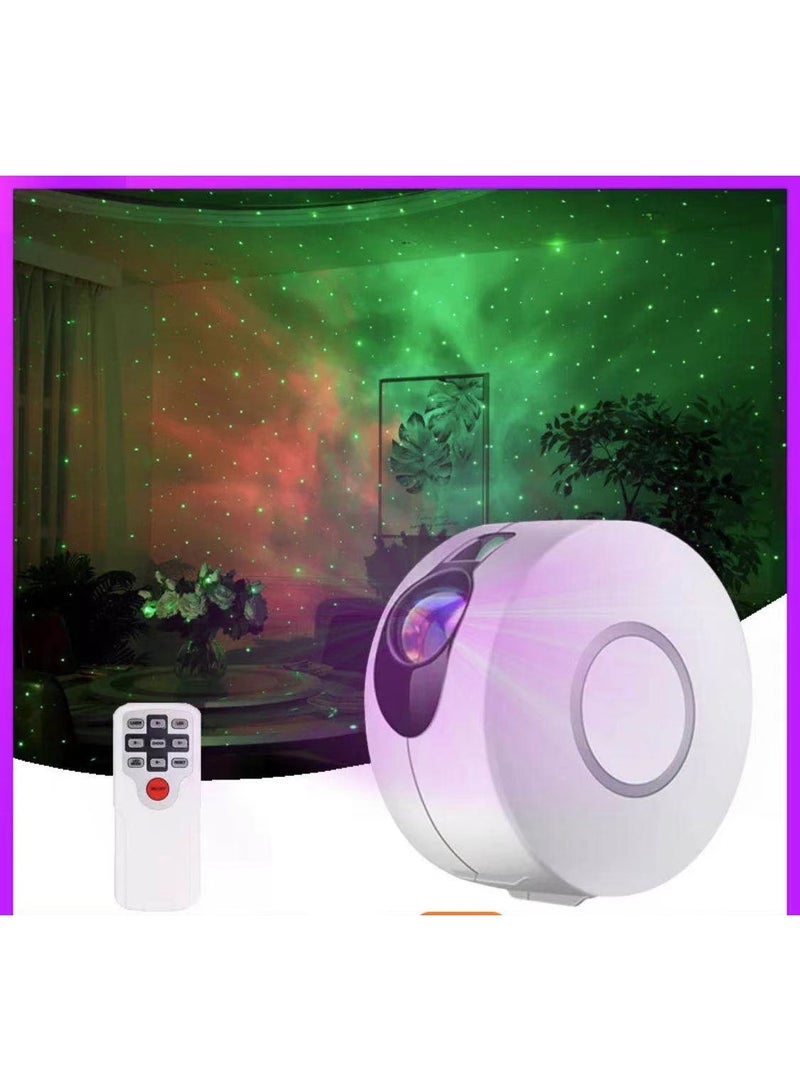 Celestial Circle Projector for Bedroom, 8 in 1 Star Projector, Circle Light, Ceiling Night Light with Timer, LED Circle Space Lamp, Bedroom Decor for Adults and Kids - White - Image 2