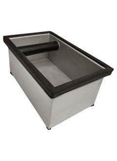Rattleware Rattleware Knock Box - Stainless Steel Coffee Puck Container with Steel Holder and Noise-Reducing Rubber Ring (9.25" x 5.5" x 4")  - Image 1